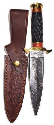 10 1-2" Twisted Horn Damascus Athame - Nakhti By Kali J.N.S