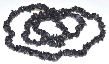 32" Black Stone Chip Necklace - Nakhti By Kali J.N.S