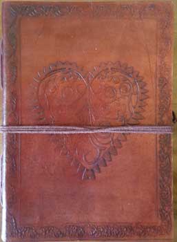 5" X 7" Heart Leather Blank Book W-cord - Nakhti By Kali J.N.S