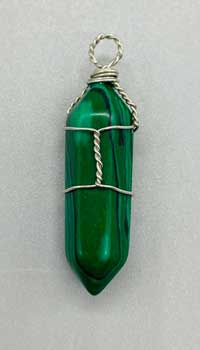 Wire Wrapped Malachite (synthetic) Point