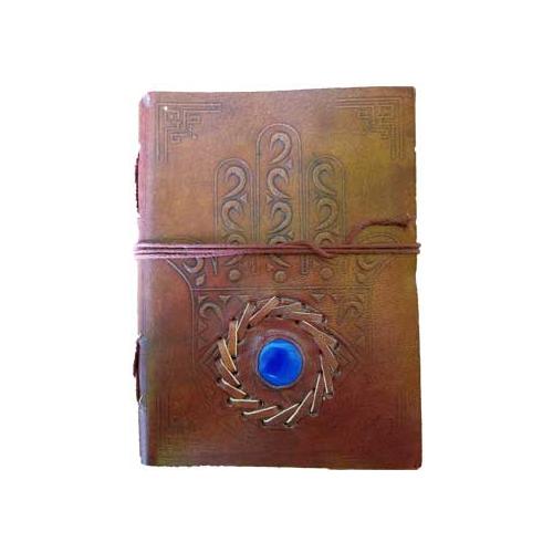 5" X 7" Evil Eye Stone Embossed Leather W- Cord
