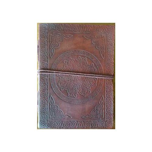 5" X 7" Celtic Mandala Leather Blank Book W-cord
