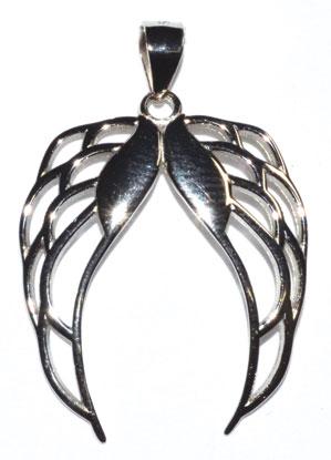 1 1-4" Pair Angel Wings Sterling Pendant - Nakhti By Kali J.N.S