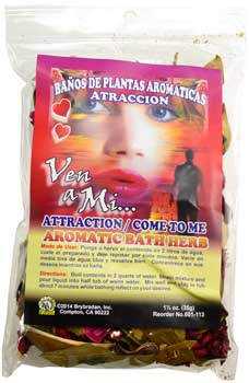1 1-4oz Attraction ( Atraccion) Aromatic Bath Herb - Nakhti By Kali J.N.S