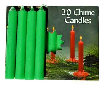 1-2" Emerald Green Chime Candle 20 Pack - Nakhti By Kali J.N.S
