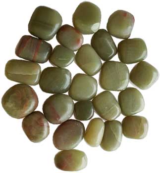 1 Lb Aragonite, Green Tumbled Stones - Nakhti By Kali J.N.S