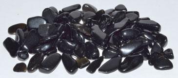1 Lb Obsidian, Black Tumbled Chips 7-9mm - Nakhti By Kali J.N.S