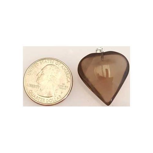 1" Smoky Quartz Heart - Nakhti By Kali J.N.S