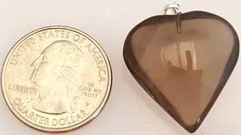 1" Smoky Quartz Heart - Nakhti By Kali J.N.S