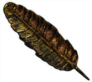 10" Feather Burner, Aluminum Antique Gold Finish - Nakhti By Kali J.N.S