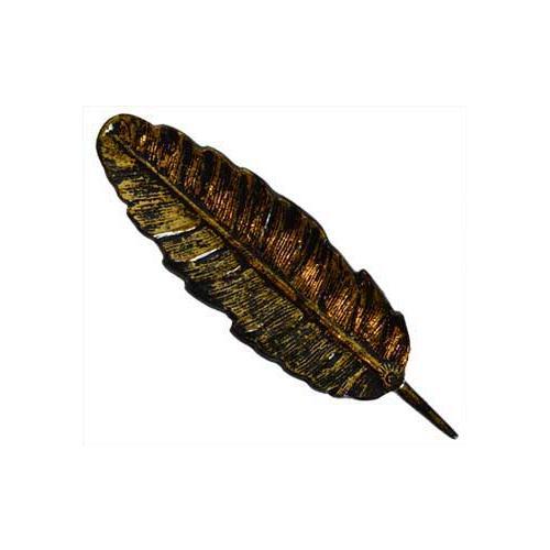 10" Feather Burner, Aluminum Antique Gold Finish - Nakhti By Kali J.N.S
