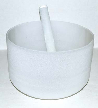 10" Off White Crystal Singing Bowl - Nakhti By Kali J.N.S