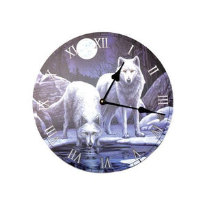 11 1-2" Winter Wolfs Clock - Nakhti By Kali J.N.S