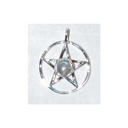 11-16" Pentagram Moonstone Sterling - Nakhti By Kali J.N.S