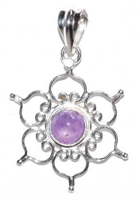 1.25" Lotus Amethyst Pendant - Nakhti By Kali J.N.S