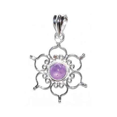 1.25" Lotus Amethyst Pendant - Nakhti By Kali J.N.S