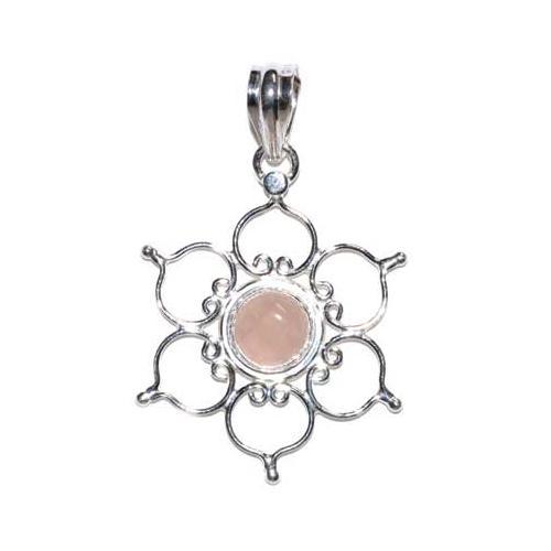 1.25" Lotus Rose Quartz Pendant - Nakhti By Kali J.N.S
