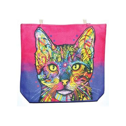 14" X 16" Cat Jute Tote Bag - Nakhti By Kali J.N.S