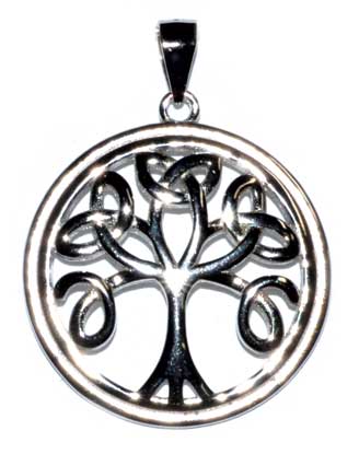 15-16" Celtic Tree Of Life Sterling Pendant - Nakhti By Kali J.N.S