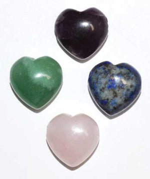 15mm Heart Beads Various Stones (2-pk) - Nakhti By Kali J.N.S