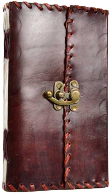 1842 Poetry Leather Blank Book W- Latch - Nakhti By Kali J.N.S