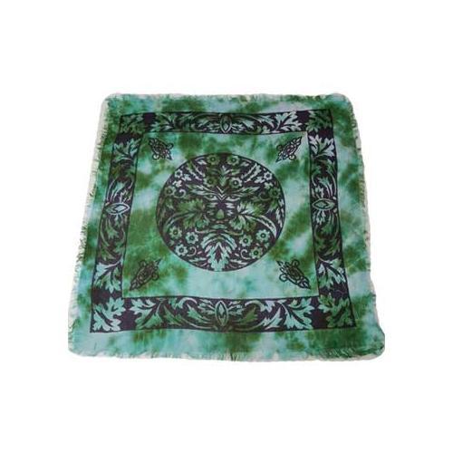 18"x18" Green Man Altar Cloth - Nakhti By Kali J.N.S