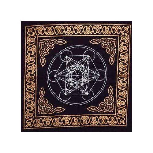 18"x18" Metatrons Cube Altar Cloth - Nakhti By Kali J.N.S