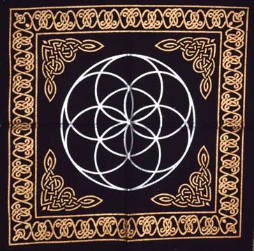 18"x18" Seed Of Life Altar Cloth - Nakhti By Kali J.N.S
