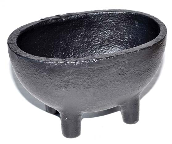 2 1-2" Oval Cast Iron Cauldron - Nakhti By Kali J.N.S