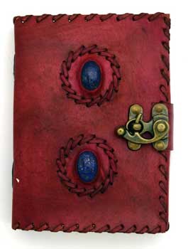 2 Lapis Stones Leather Blank Book W- Latch - Nakhti By Kali J.N.S