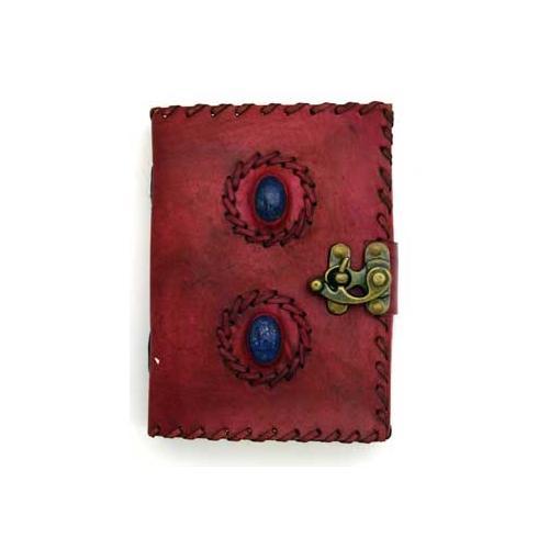 2 Lapis Stones Leather Blank Book W- Latch - Nakhti By Kali J.N.S
