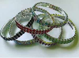 2 Line Crystal Stretch Bracelet Various - Nakhti By Kali J.N.S