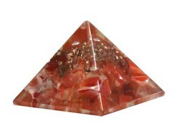 25-30mm Orgone Carnelian Pyramid - Nakhti By Kali J.N.S
