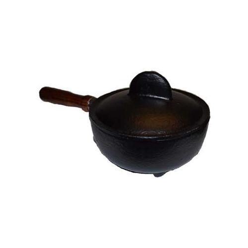 3 1-2" Cast Iron Cauldron W- Lid & Handle - Nakhti By Kali J.N.S