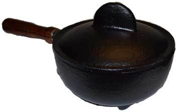 3 1-2" Cast Iron Cauldron W- Lid & Handle - Nakhti By Kali J.N.S