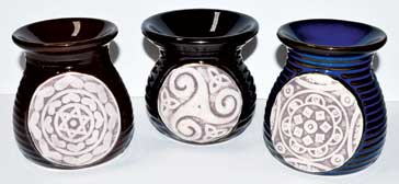 3 1-2" Ethnic Symbols Oil Diffuser (set Of 3) - Nakhti By Kali J.N.S