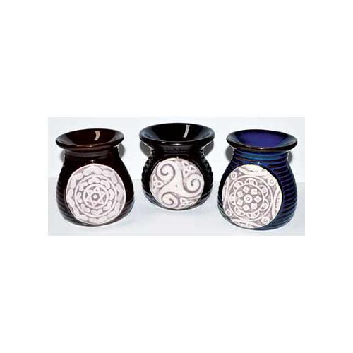 3 1-2" Ethnic Symbols Oil Diffuser (set Of 3) - Nakhti By Kali J.N.S