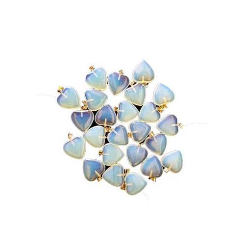 3-4" (20mm) Opalite Heart (pack Of 24) - Nakhti By Kali J.N.S