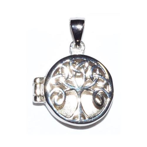 3-4" Celtic Tree Of Life Locket Sterling Pendant - Nakhti By Kali J.N.S
