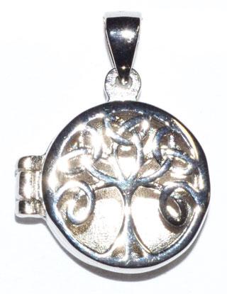 3-4" Celtic Tree Of Life Locket Sterling Pendant - Nakhti By Kali J.N.S