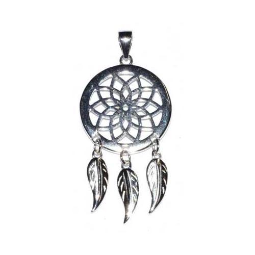 3-4" Dreamcatcher Sterling Pendant - Nakhti By Kali J.N.S
