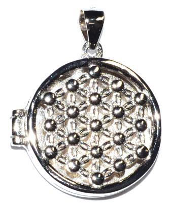 3-4" Flower Of Life Locket Sterling Pendant - Nakhti By Kali J.N.S