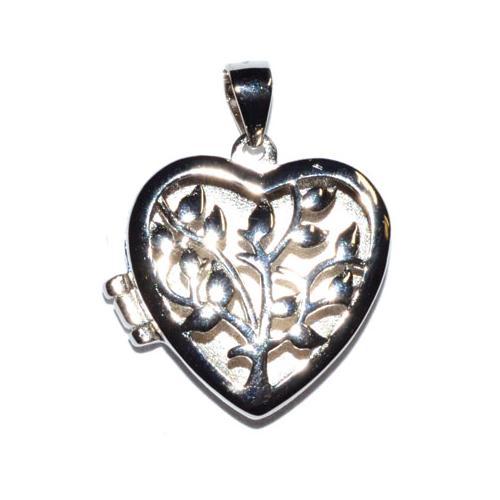 3-4" Tree Heart Locket Sterling Pendant - Nakhti By Kali J.N.S