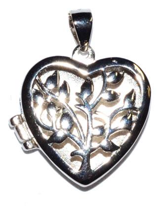 3-4" Tree Heart Locket Sterling Pendant - Nakhti By Kali J.N.S