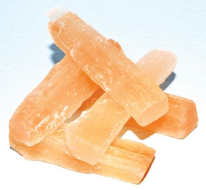 3" Orange Selenite Mini Sticks 5 Pk - Nakhti By Kali J.N.S