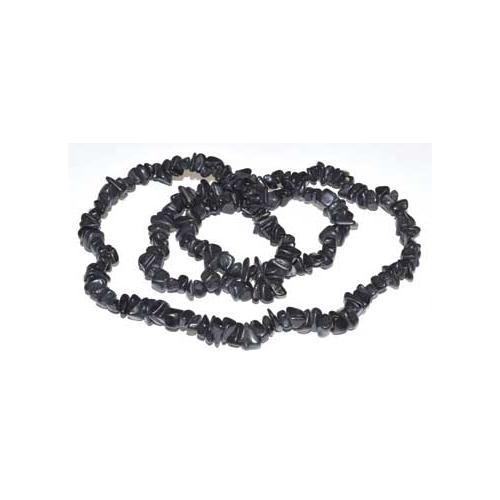 32" Black Stone Chip Necklace - Nakhti By Kali J.N.S