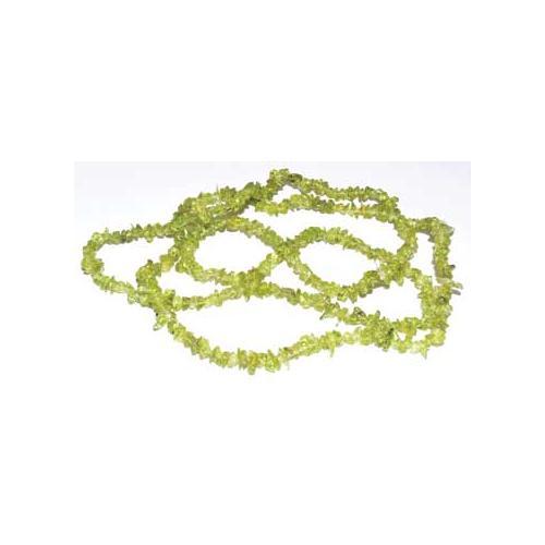 32" Peridot Chip Necklace - Nakhti By Kali J.N.S