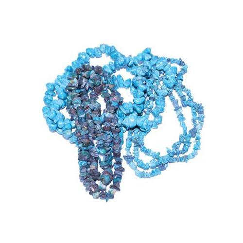 32" Turquoise Color Chip Necklace - Nakhti By Kali J.N.S