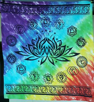36" X 36" Chakra Lotus Altar Cloth - Nakhti By Kali J.N.S