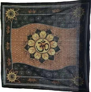 36" X 36" Om Lotus Altar Cloth - Nakhti By Kali J.N.S